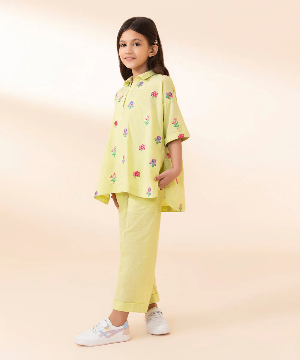 Girls-Summer-2 PC SUITS - EMB