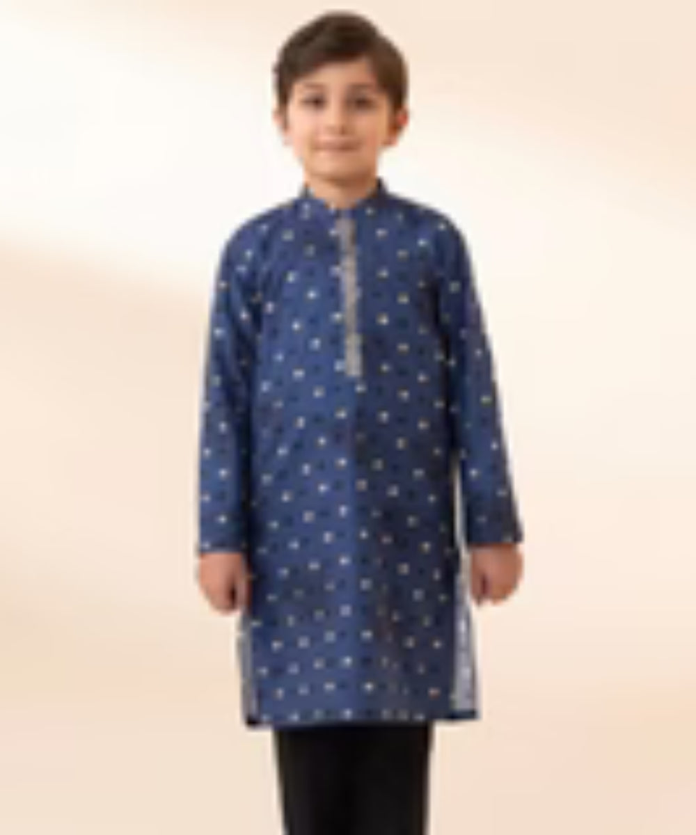 Kids Kurta Collection White and Blue