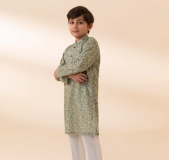 Kids summer kurta new arrival sea green & white