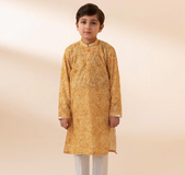 Printed summer kurta collection Gold Yellow